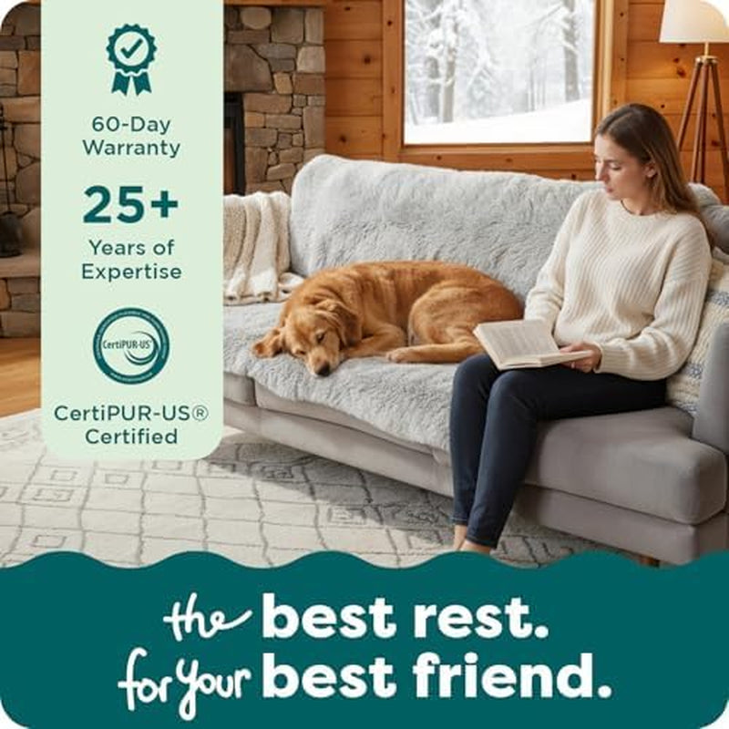 Waterproof Throw Blanket for Dogs & Indoor Cats, Reversible Protective Pet Blanket, Extra Large, Long Faux Fur & Velvet, Gray