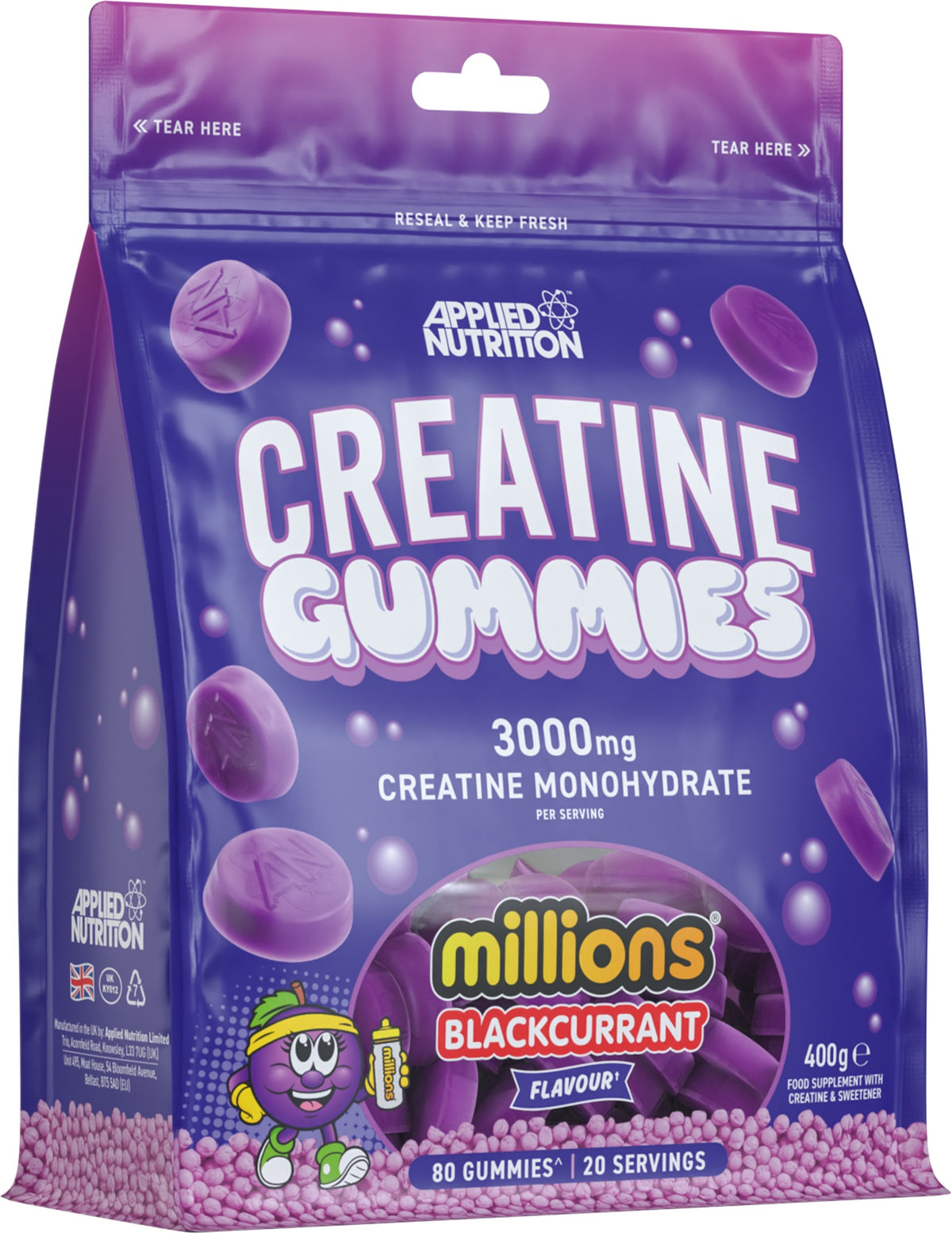 Creatine Gummies 80 gummies - Millions Blackcurrant