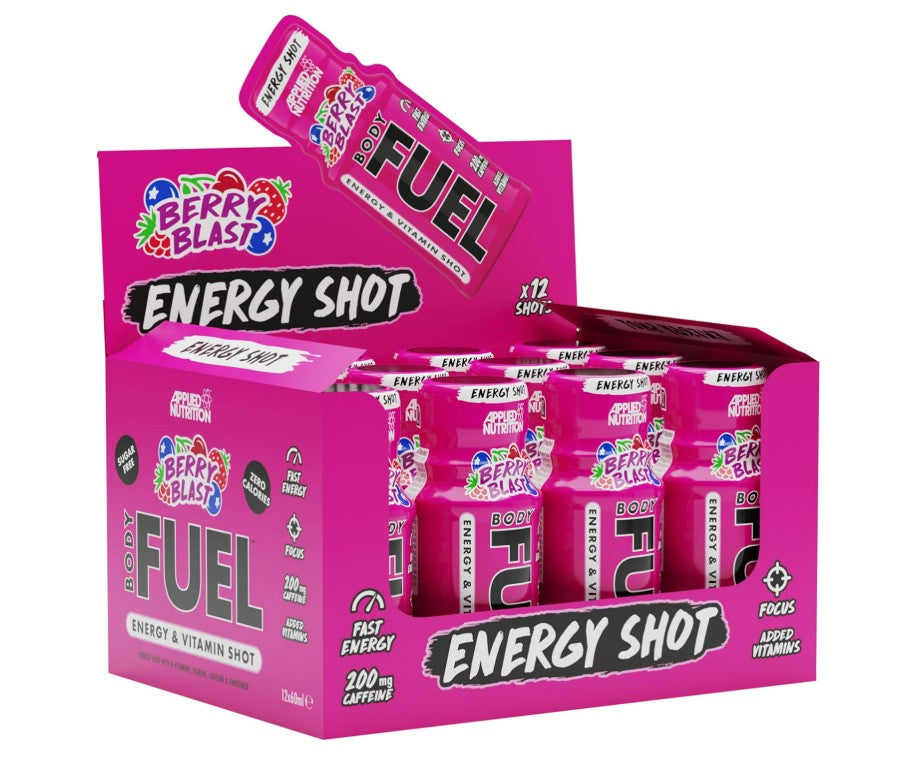 Bodyfuel Energy Shots 12 x 60ml - Berry Blast