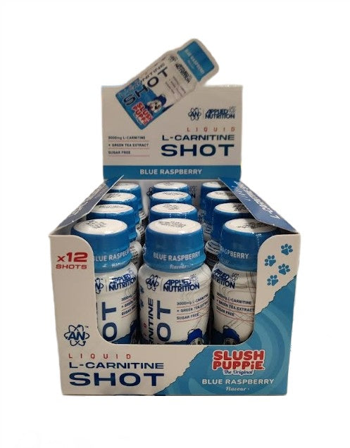 Liquid L-Carnitine Shot 12 x 60ml - Slush Puppie Blue Raspberry